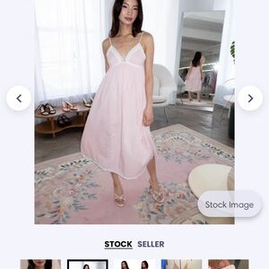 Chic Pink Lace-Trimmed Chemise